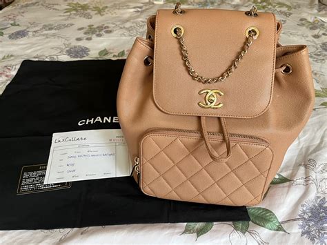 chanel business affinity beige|Chanel business affinity backpack size.